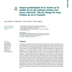 Impact psychologique de la stomie